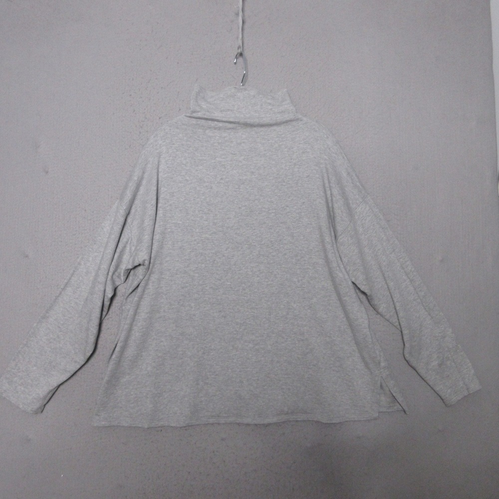 Eileen Fisher Top Oversized Funnel Neck Lagenlook Quiet Luxury Organic Cotton